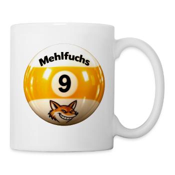 Mehlfuchs 9 Ball – Fox Vintage Druck - Tasse - Weiß - Rechts