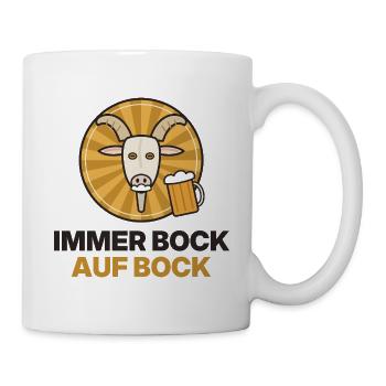 Bock Auf Bock Biergoat - Tasse - Weiß - Rechts