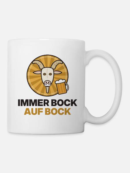 Bock Auf Bock Biergoat - Tasse - Weiß