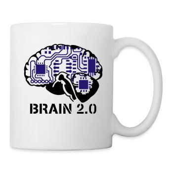 brain 2.0 - Mug blanc - blanc - Droite