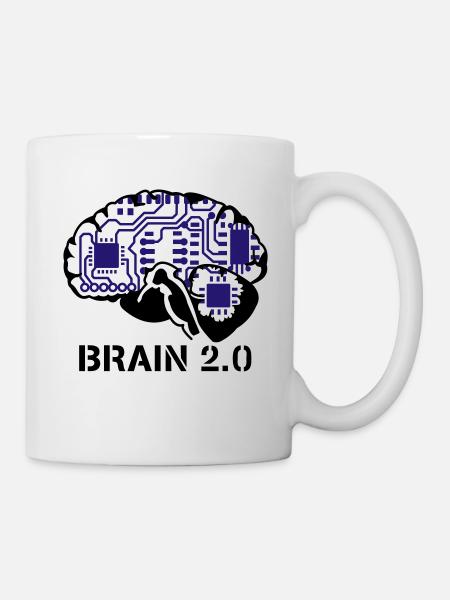brain 2.0 - Mug blanc - blanc