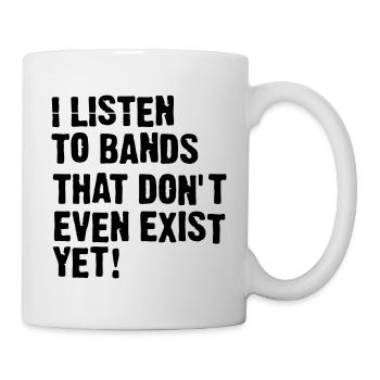 Je écouter des groupes - Mug blanc - blanc - Droite