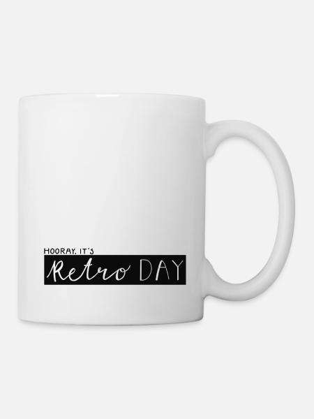 Hooray, it's Retro Day - Tasse - Weiß