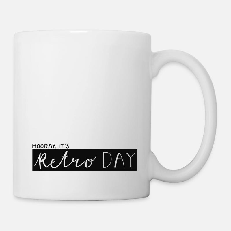 Hooray, it's Retro Day - Tasse - Weiß