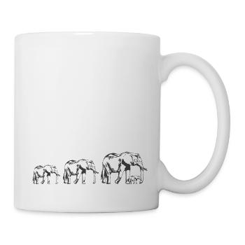 Elephant family - Mug - white - Right