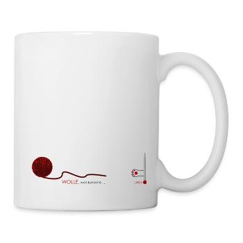 Wolle was komme - Tasse - Weiß - Rechts