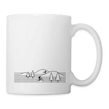 MTB Mountainbike Mountainbiking Radsport - Tasse - Weiß - Rechts