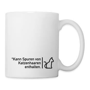 Kann Spuren von Katzenhaaren enthalten - Tasse - Weiß - Rechts