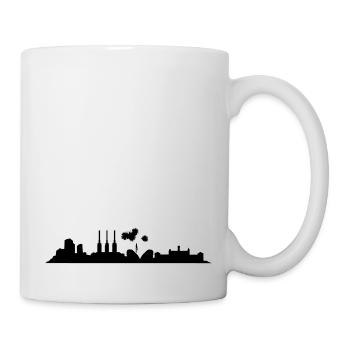 Hannover // Skyline // Silhouette // Skylineshirt - Tasse - Weiß - Rechts