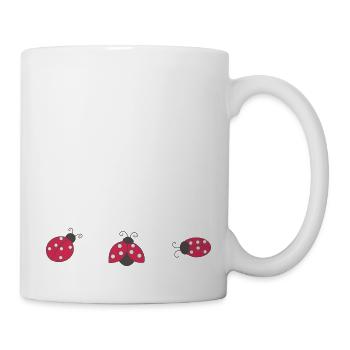 3 coccinelle - Mug blanc - blanc - Droite