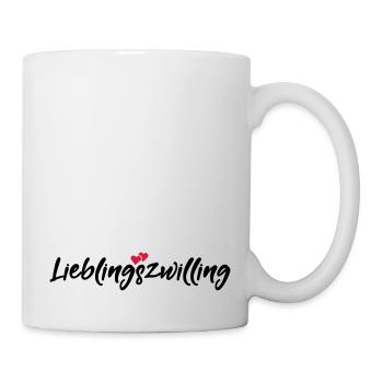 Lieblingszwilling bester Zwilling Sprüche Geschenk - Tasse - Weiß - Rechts