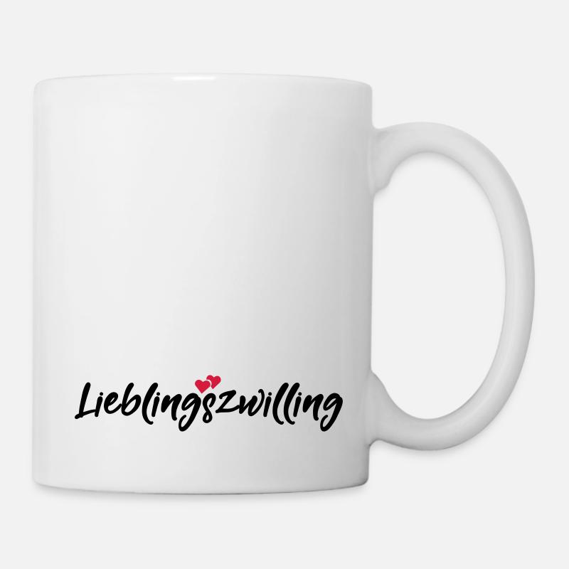 Lieblingszwilling bester Zwilling Sprüche Geschenk - Tasse - Weiß