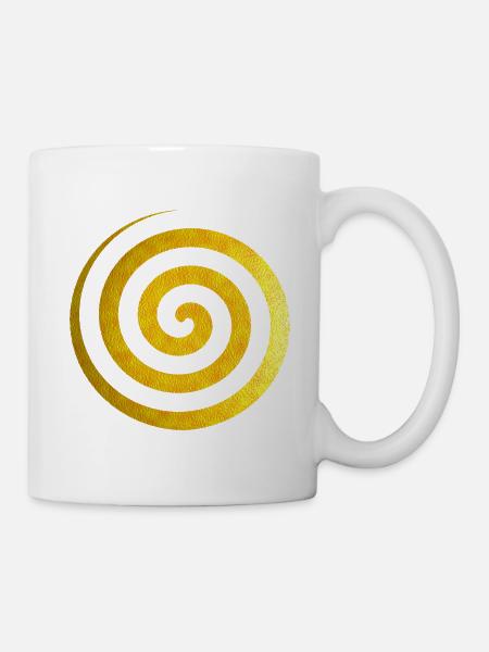 Spirale GOLD - Tasse - Weiß
