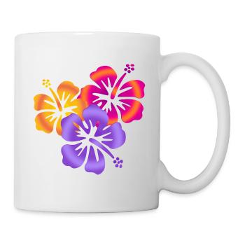 Hibiscus Drilling - Mug blanc - blanc - Droite