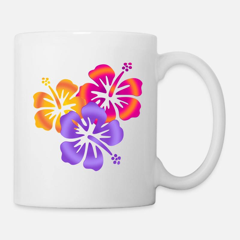 Hibiscus Drilling - Tasse - Weiß
