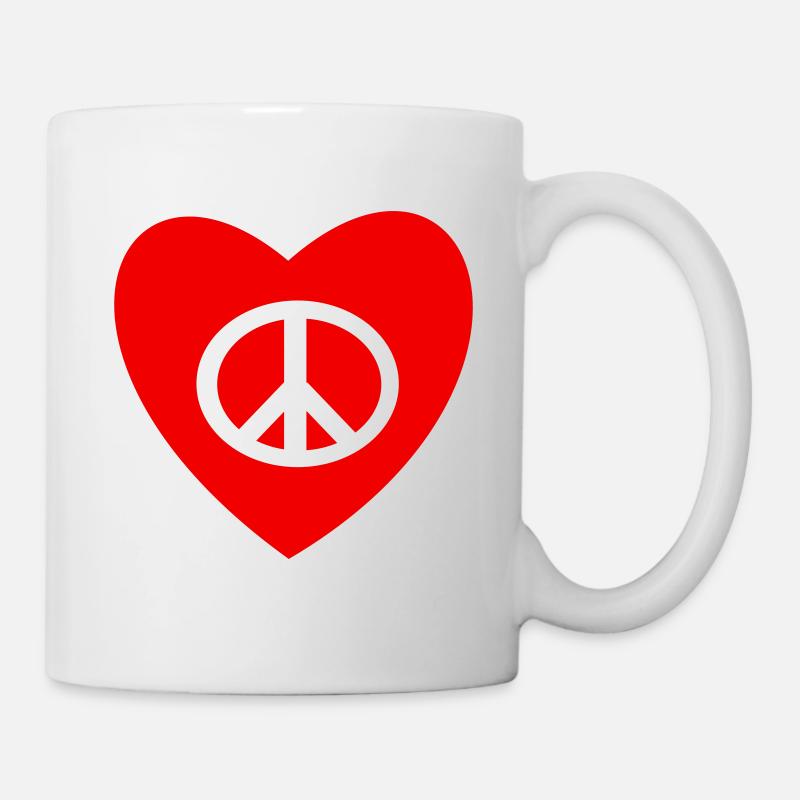 tattoo peace and love extruded - Mug - white