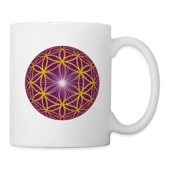 Blume des Lebens - Light - Tasse - Weiß - Rechts