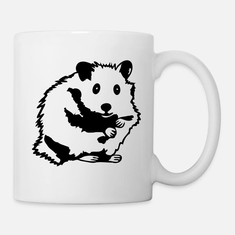 Hamster sitzt - Tasse - Weiß