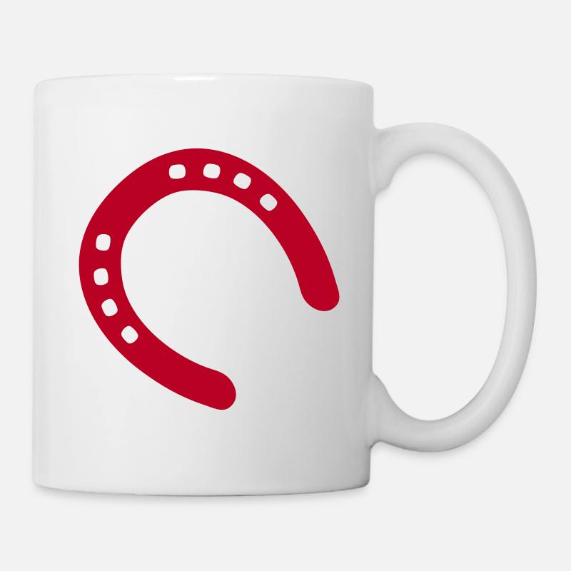 fer à cheval empreintes - Mug blanc - blanc