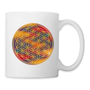 Fleur de vie | Fleur de vie | Or coloré 2 - Mug blanc - blanc - Droite