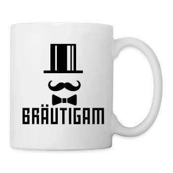 Bräutigam Zylinder JGA - Tasse - Weiß - Rechts