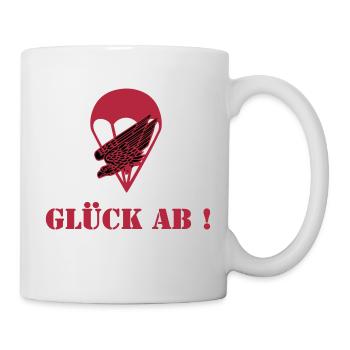 Glück ab Fallschirmjäger - Tasse - Weiß - Rechts