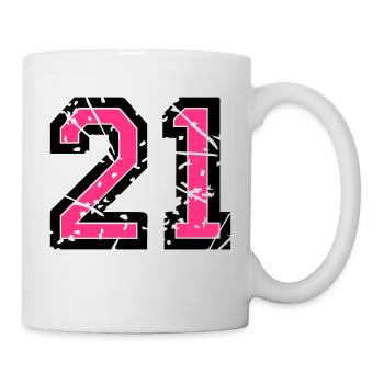 21 Vektor Used Look - Farbwechsel - Tasse - Weiß - Rechts