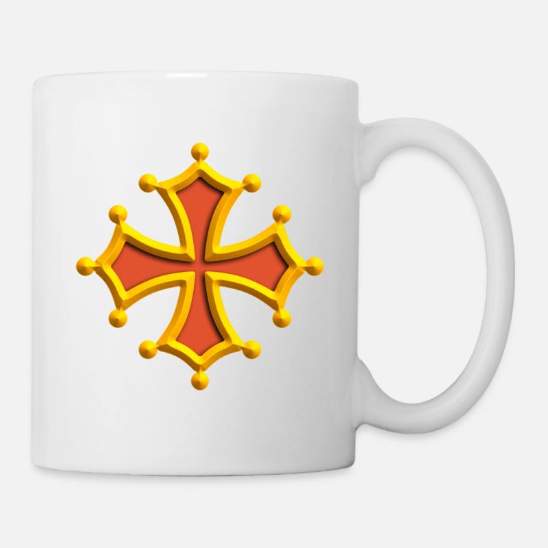 croix occitane - Mug blanc - blanc