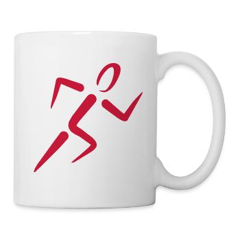 courir - Mug blanc - blanc - Droite