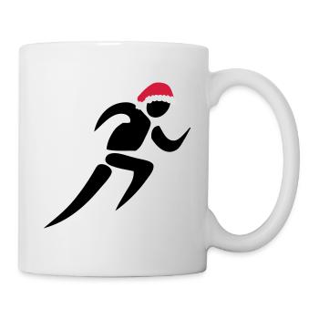 Santa Claus rennt - Tasse - Weiß - Rechts
