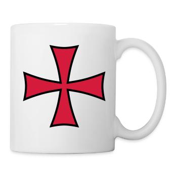 02 Templer Kreuz 2c - Tasse - Weiß - Rechts