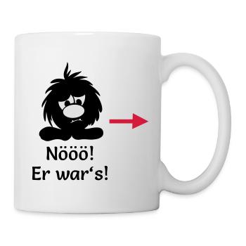 Nööö er wars Monster Smuffel - Tasse - Weiß - Rechts