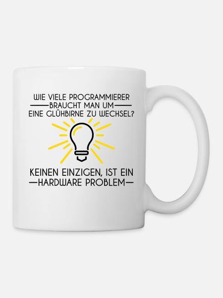 Wie viele Programmierer Tassen & Zubehör - Tasse - Weiß