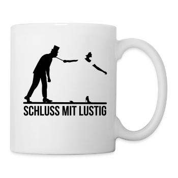 JGA Schluss mit lustig Junggesellen Party stag nig - Tasse - Weiß - Rechts