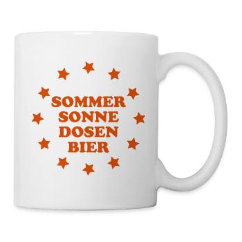 32 Sommer Sonne Dosenbier - Tasse - Weiß - Rechts