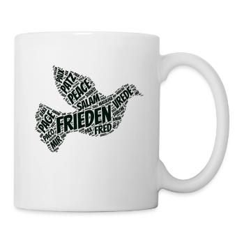 Frieden Taube Peace Pace Mir - Tasse - Weiß - Rechts