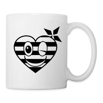smiley c2b heart breizh bretagne breton - Mug - white - Right