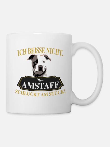 AMERICAN STAFFORDSHIRE TERRIER - Tasse - Weiß