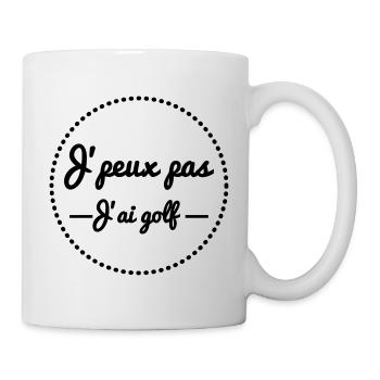 j'peux pas j'ai golf - Mug blanc - blanc - Droite