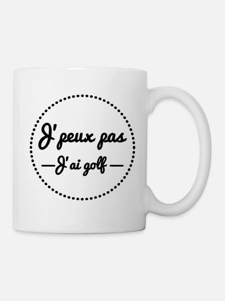 j'peux pas j'ai golf - Mug blanc - blanc
