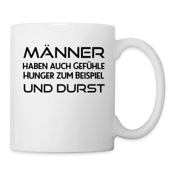 Durstige Männer - Tasse - Weiß - Rechts