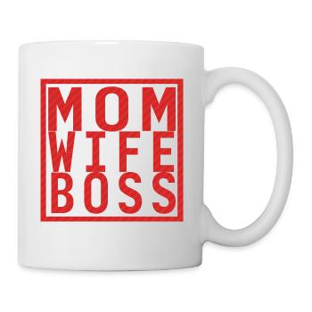 Mom Frau Boss - Tasse - Weiß - Rechts