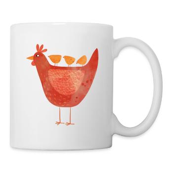 Hen and Chicks - Mug - white - Right
