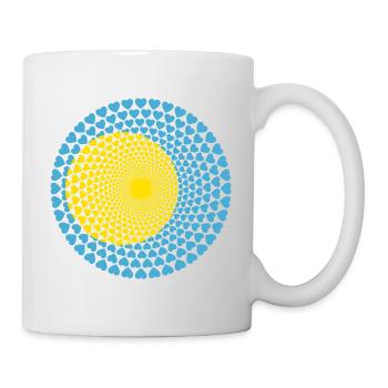 Palau Mandala de coeur Amour Belau - Mug blanc - blanc - Droite