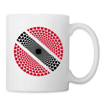 Trinité-Tobago Trinité-Tobago Amour Mandala de coeur - Mug blanc - blanc - Droite