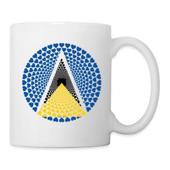 Saint Lucia Saint Lucia Love HEART Mandala - Mug - white - Right