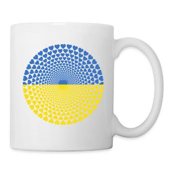 L'Ukraine L'Ukraine Україна L'amour Mandala de coeur - Mug blanc - blanc - Droite
