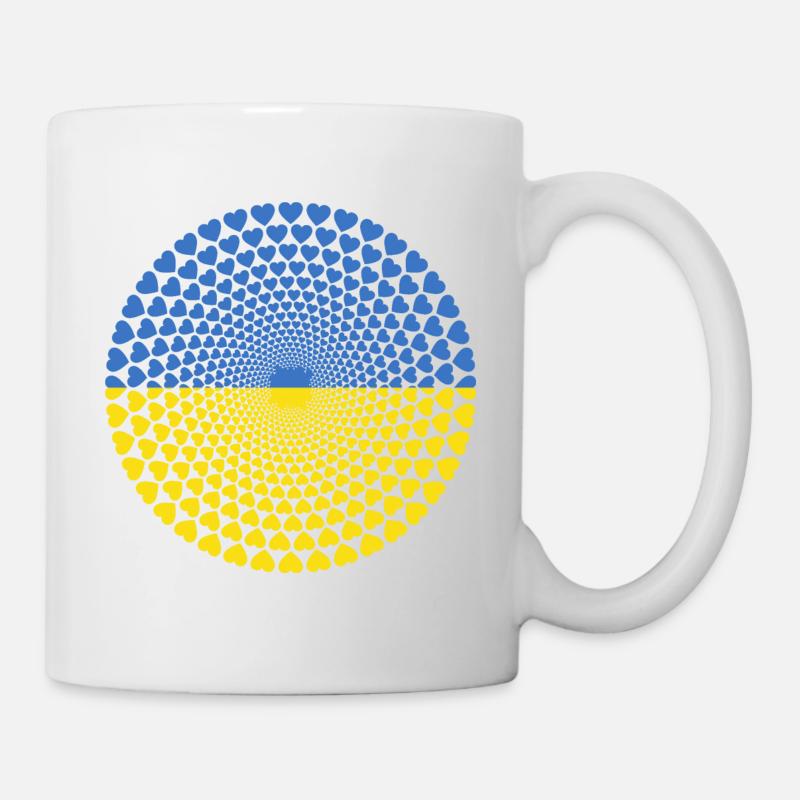 Ukraine Ukraine Україна Love HERZ Mandala - Tasse - Weiß