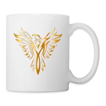 Like Phoenix from the ashes gold golden fenix - Mug - white - Right