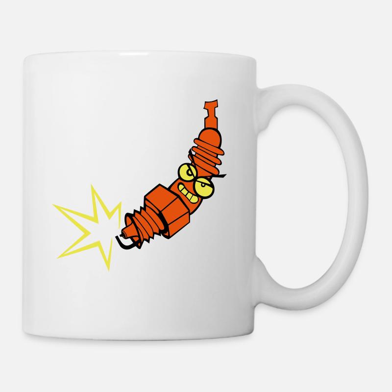 Zündkerze mit Farbänderungsfunktion - Tasse - Weiß
